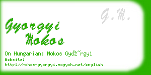 gyorgyi mokos business card